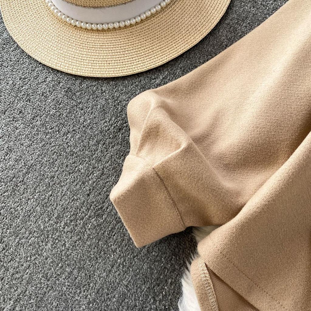 Autumn Winter Turn Down Collar Women's Jacket Simple Solid Casual Outwear Coat for Women 2025 New