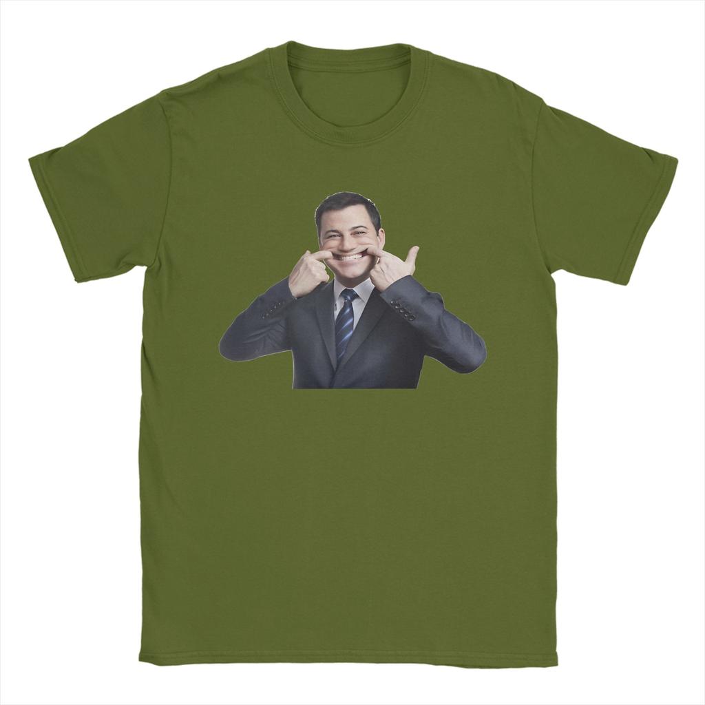 Jimmy Kimmel Poster  TShirt Adult  Y2K Funny T Shirts Summer Crewneck Hipster Tees Cheap Big Size Clothing
