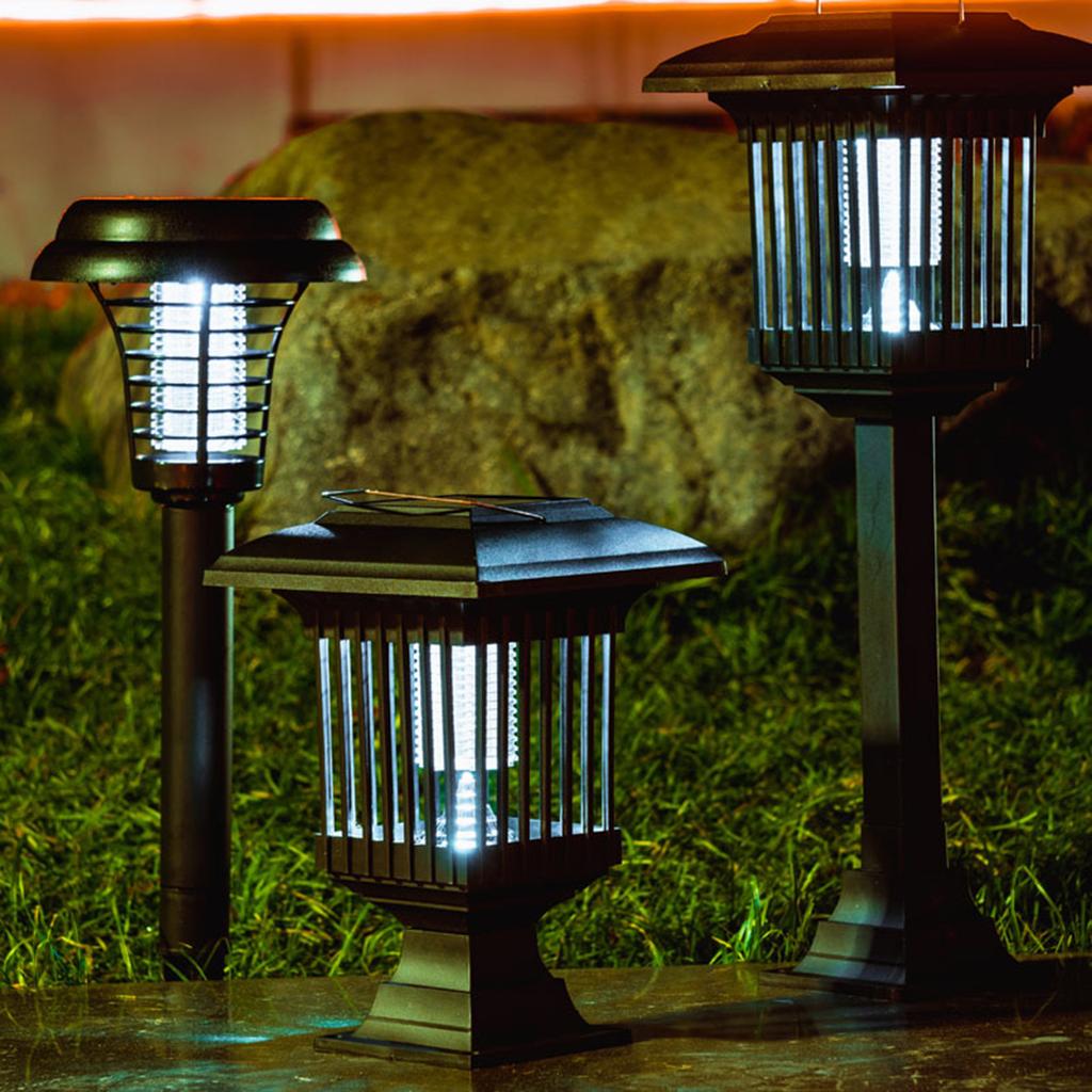 Solar Mosquito Killing Lamp Lawn Lamp Bug Zapper Utomhus insekt Fly Zapper Electric Shock Mosquito