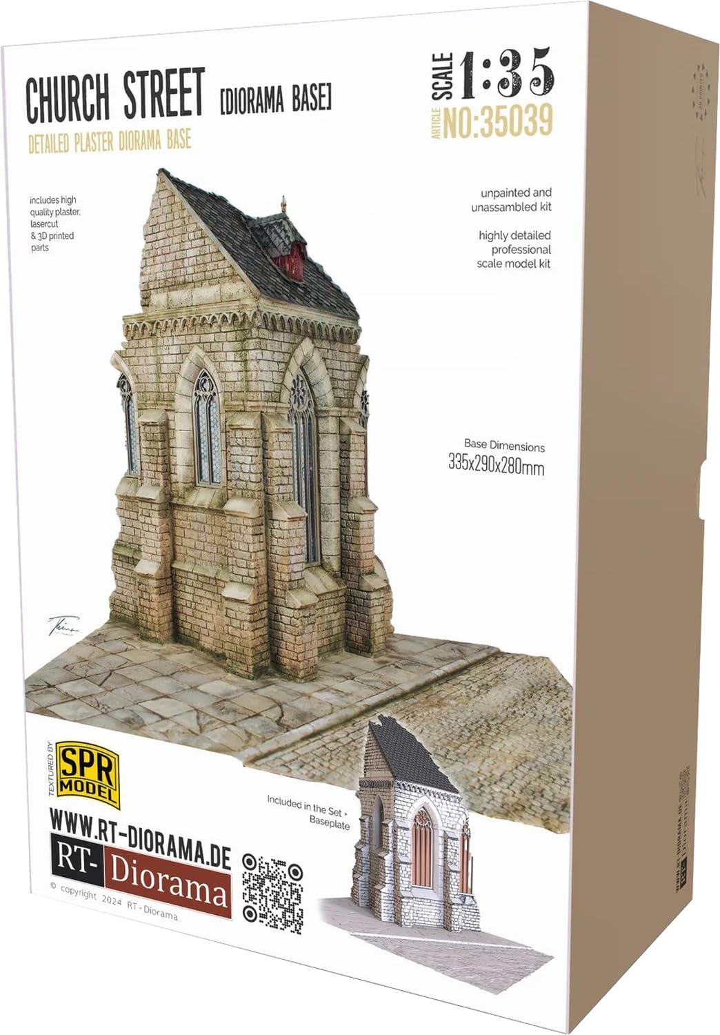 

RT Diorama Diorama Base Series Church Street Diorama Base RTD35039 1/35 (Scene)