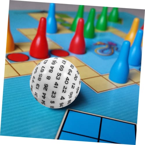 TOBBOMEY 100 Polyhedral Game Dice, Fun Number Dice, D100, Party Accessories, Entertainment Supplies, White Acrylic