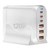 Multiple Port 3xUSB+3xType C Charging Station with 120W Output for Public Space and Travel Use