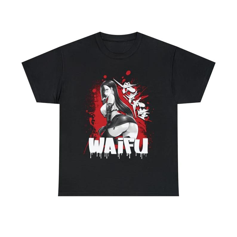 Unisex FFVII Tifa Waifu Material Anime Unisex TShirt Unisexga Gaming Shirt