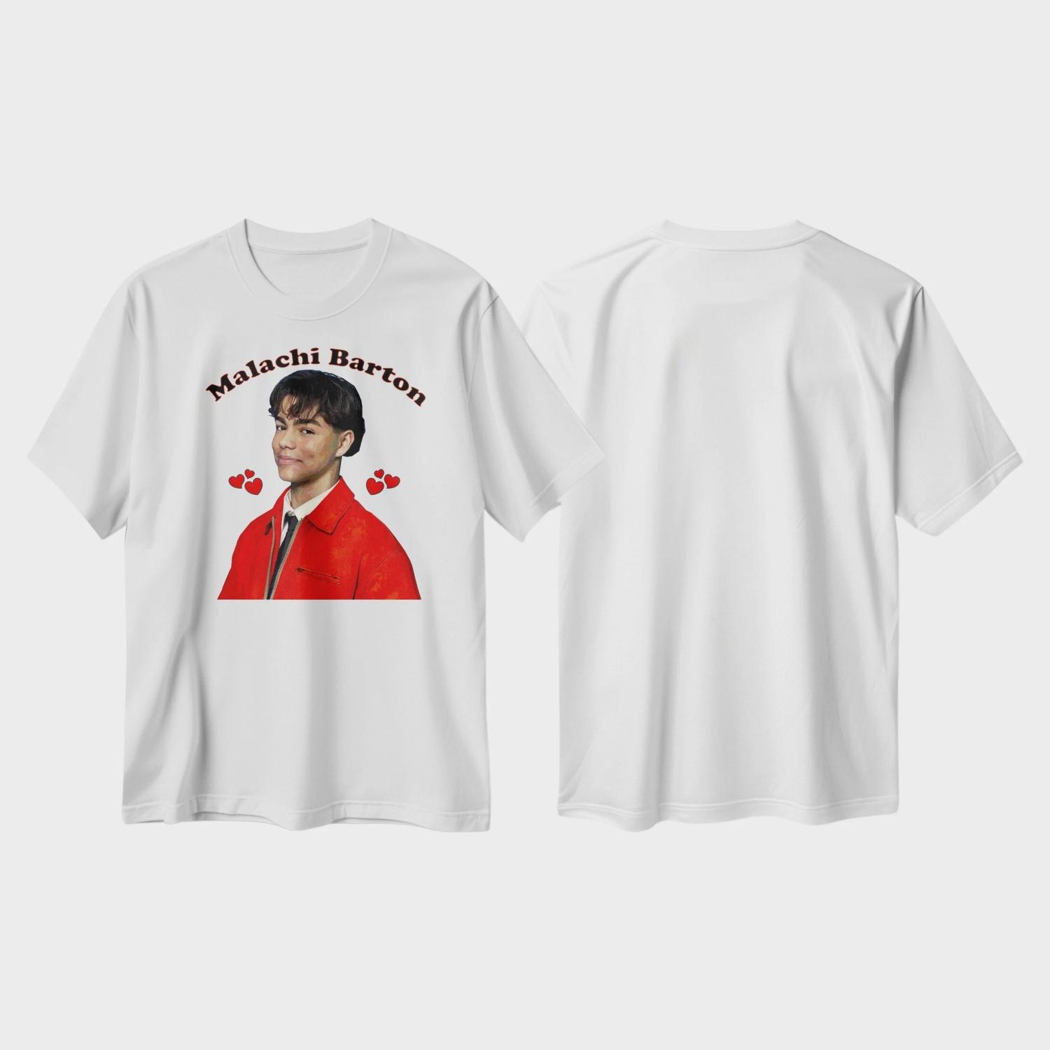 

Malachi Barton T-shirt Cotton Vintage Round Neck Hip Hop Men Women Streetwear Tees Short Sleeve Harajuku Breathable S чёрный