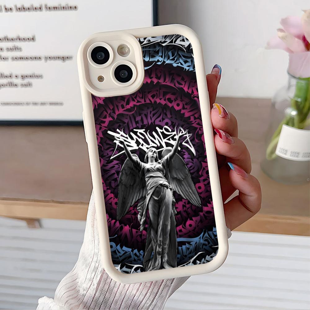 

Толстый чехол для мобильного телефона из ТПУ с граффити-артом для iPhone 17 16 15 14 13 12 11 Air Pro Max Plus Цветная крышка iPhone 15 Pro Max