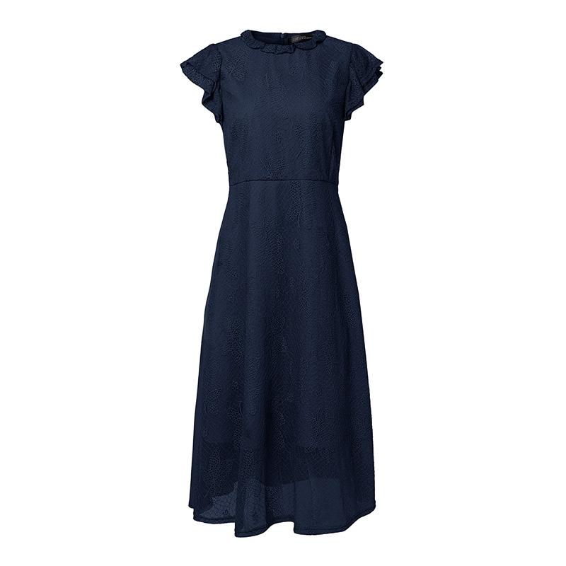 

ZANZEA Женское элегантное повседневное летнее платье без рукавов с кружевной отделкой 5XL тёмно-синий