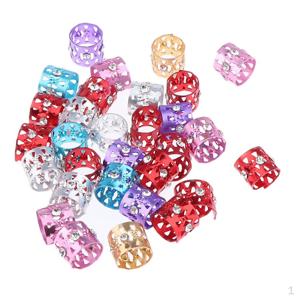 

30шт блестящие манжеты для волос алюминиевые бусины для прически DIY косичка хвост