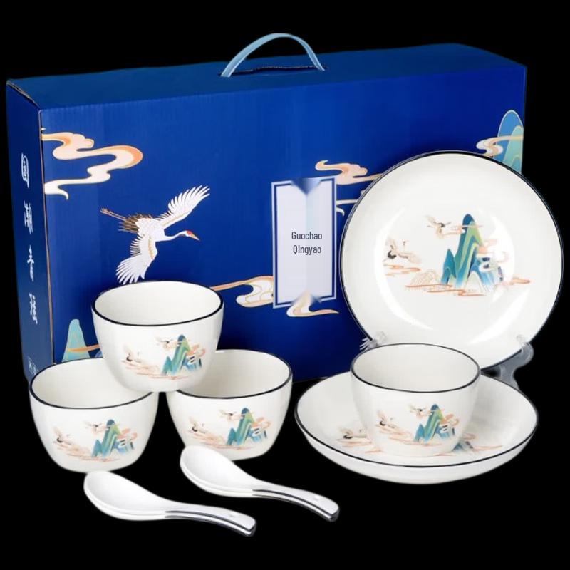 JIN MING LI Qingyao Ceramic Dinnerware Set