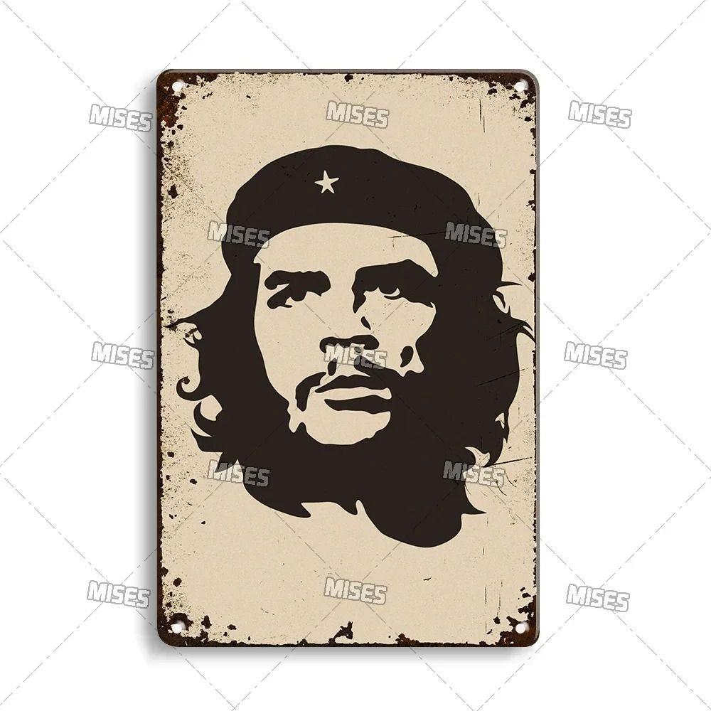Retro Metalowy Znak Che Guevara Dekoracja Ścienna Sztuka Vintage Plakat Cynowy 20x30 cm