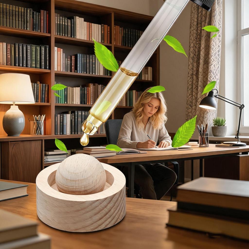 Walnut Essential Oil Diffuser — No Electricity Required Adjustable Scent Intensity; Suitable for Home Office Car and Bedroom Walnut Model