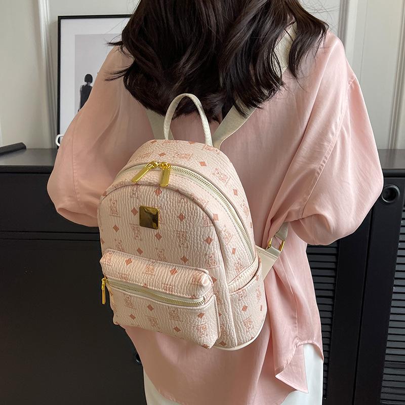 Large Capacity Bag, New Versatile Backpack, Female Portable Student Schoolbag, High-end Going Out Backpack.