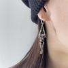 Copper Earring For Women Skeleton Skull Dangle Vintage Hip Hop Trend Jewelry Halloween Gift Dropshipping