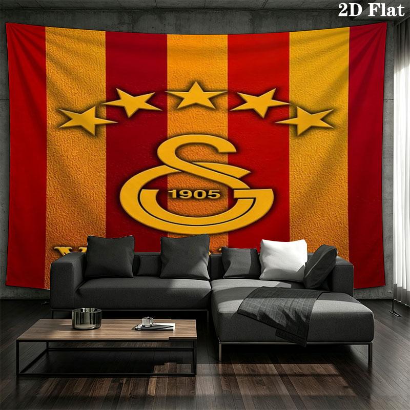 Galatasaray S Niestandardowe Imię Gobelin Ścienny Estetyczny Dekor Ścienny Drukowany Materiał Koc Dekoracyjne Gobeliny do Sypialni Salonu Wystrój Domu