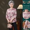 Spring & Summer Chinese Style Loose Cardigan: Women's Seven-Sleeve Top for Middle-Aged & Elderly