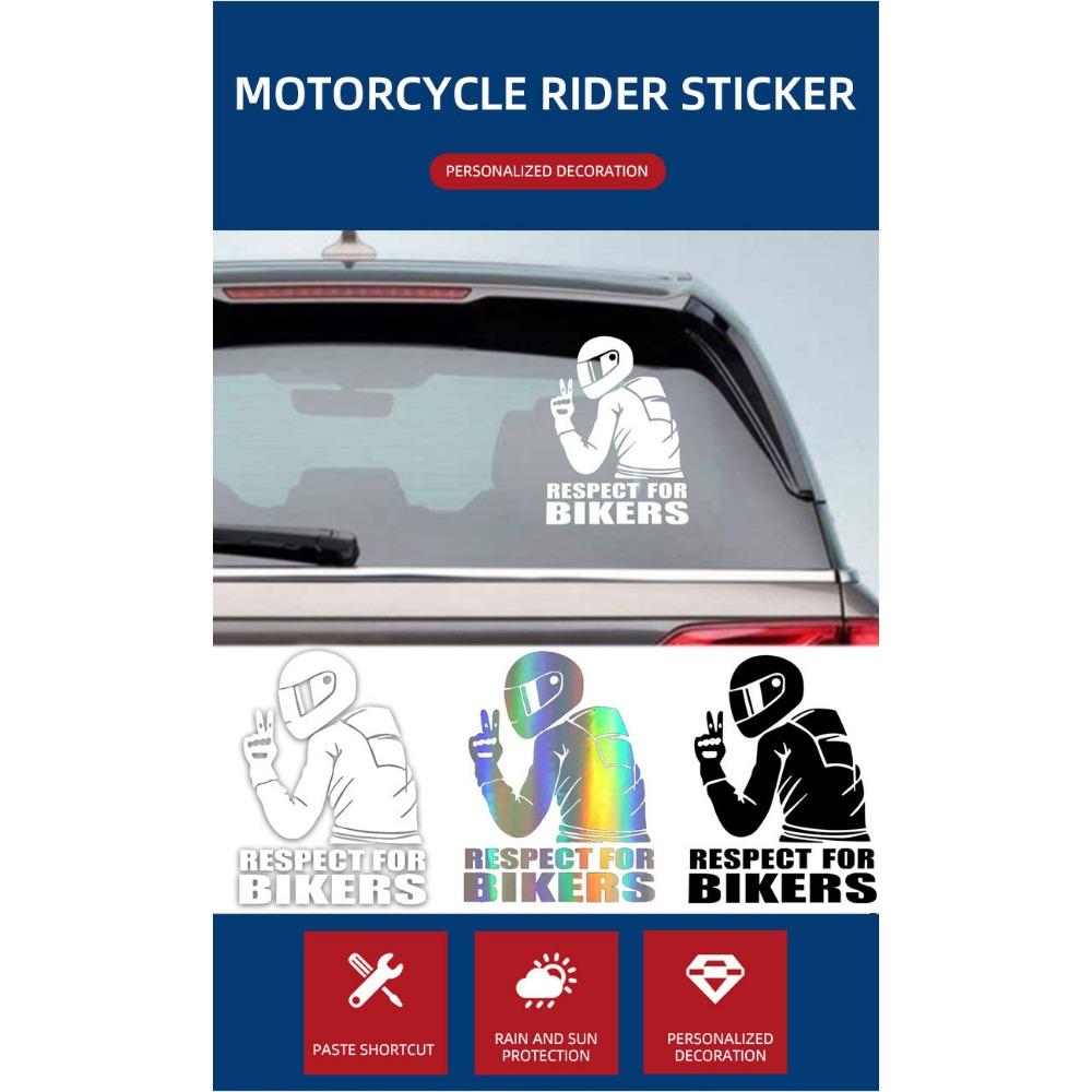 Nálepka Rešpekt pre motorkárov - Skvelá nálepka pre motocyklistov na auto/motocykel