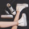 Spring new high-top canvas shoes women's inner height-increasing muffin shoes classic versatile platform casual shoes
