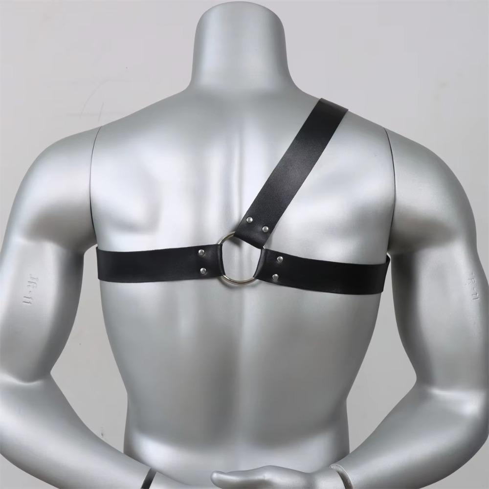 PU Leather Body Corset Straps Punk Body Harness Clothing Accessories Simple Harness Waist Belt  Man