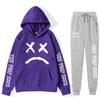 Autumn Winter Lil Peep "The Peep Show" Graphic Printed Hoodies Sweatpants Set Fashionable Casual Warm Sports Long Sleeved Pants Men's Sport Wear