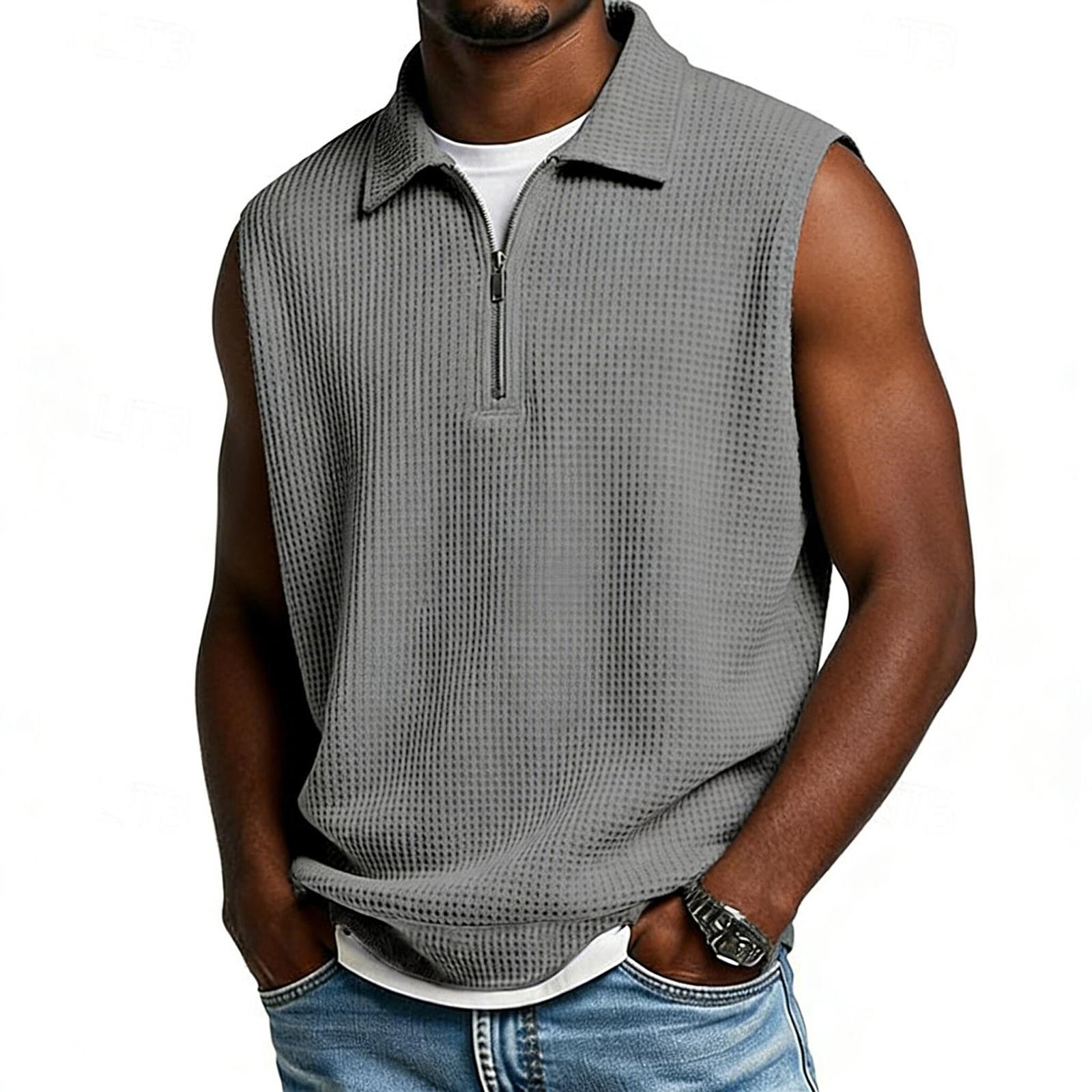 

Чоловіча кольорова спортивна жилетка, повсякденна вільна майка без рукавів M