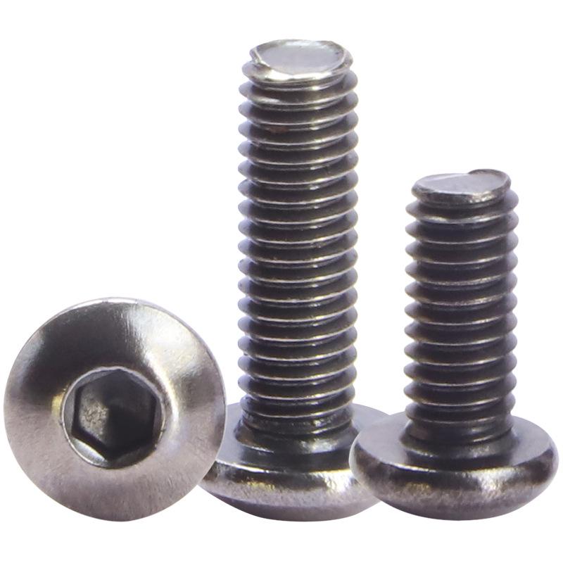 Șuruburi cu cap pan cu locaș hexagonal, Grad 10.9, Nichelat Negru, Rezistență Ridicată, Mărimi M2-M6