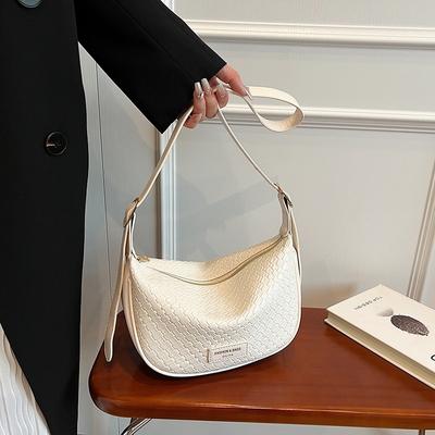 Autumn New Woven Personalized Portable Oblique Straddle Bag Fashionable Versatile Women's Underarm Shoulder Bag
