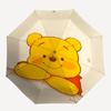 Winnie the Pooh, Cartoon Bear Automatic Opening and Closing Umbrella - 8 Ribs Portable Folding Umbrella with Plastic Handle, Suitable for Le