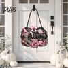 Fall Wall Hanging Ornament Halloween Pumpkin Ghost Wooden Welcome Door Hanger Sign, Cute with Bell Theme Plaque Rope, Decor for Indoor Outdoor