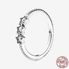 Princess Tiara 925 Silver Sparkling Butterfly Heart Rings For Women DIY Jewelry,Gift, Wedding