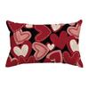 Valentine's Day Pillow Cover, Valentine's Day Heart Striped Wedding Cushion Cover, Sofa Decoration