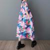 Dam Kortärmad Lös och Trendig Mellång Klänning