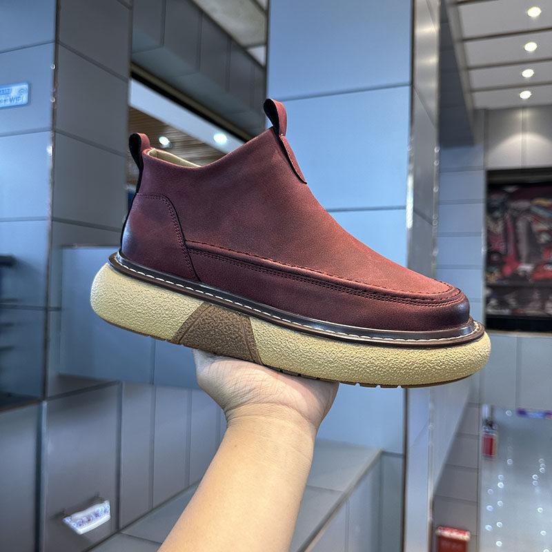 Martin boots spring and autumn new breathable leather surface platform retro casual shoes trendy shoes cr