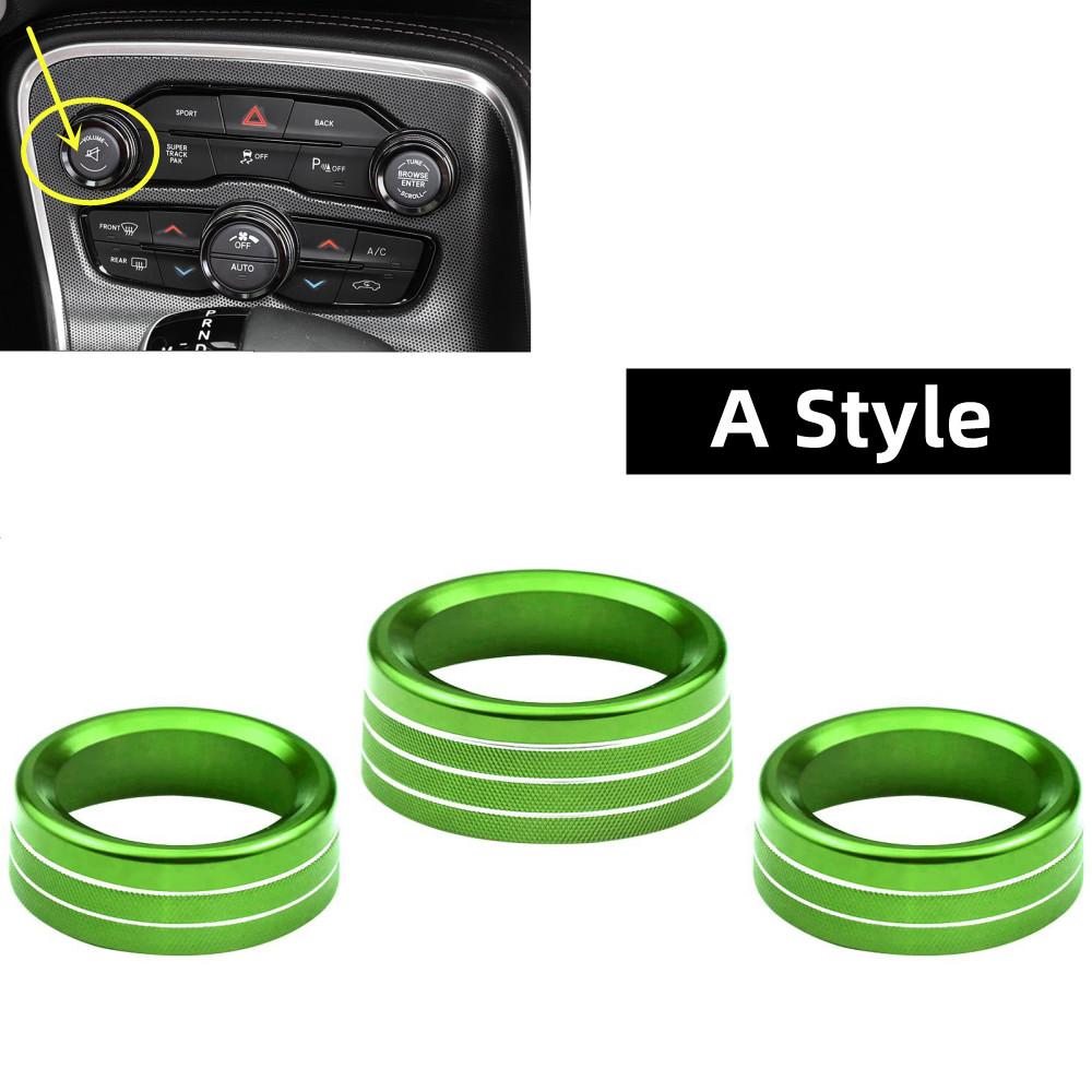 For Dodge Challenger Charger RT SXT Scat Pack Hellcat Demon Daytona 2015-20 Air Conditioning Volume Radio Button Knob Trim Ring