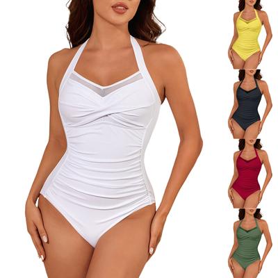 Dámské jednodílné módní sexy síťované sestřihy s podprsenkovou vložkou bez ocelové podprsenky