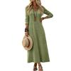 Dress For Women Long Boho Beach Dress Elegant Maxi Dress V,Neck Long Sleeve Dress