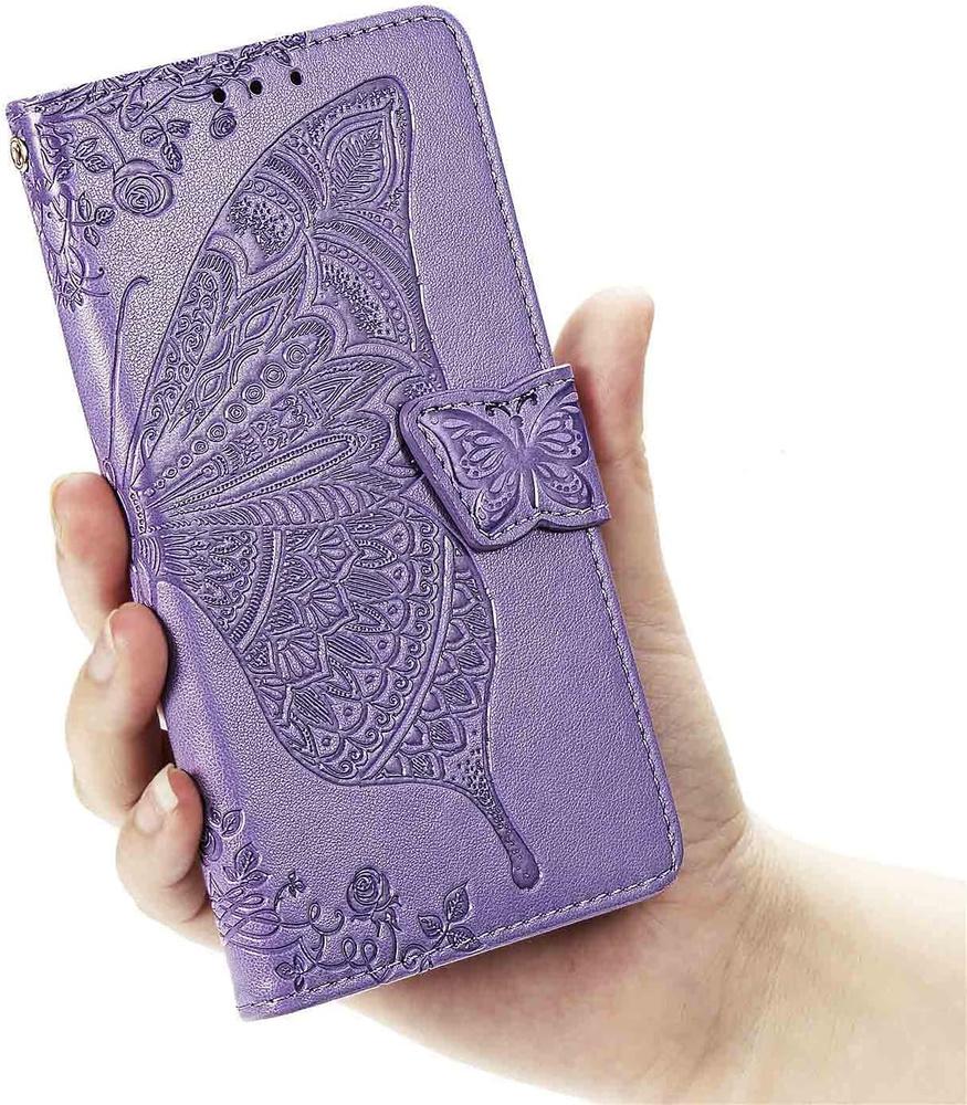 Flip case for Vivo Y19s, Butterfly, purple