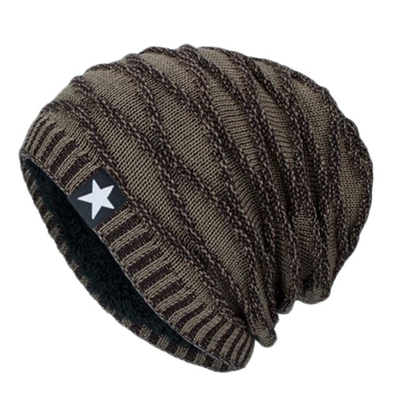 Knit Women Men Slouch Beanie Hat Winter Warm Thermal Faux Fleece Lined Ski Cap