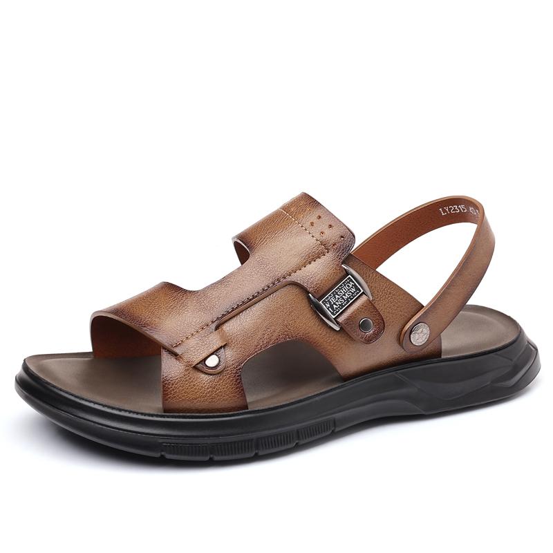 

Fashion Summer New Men s Beach Shoes Fashion Casual Shoes Men s Anti Slip Sandals Indoor Outdoor Sandals Breathable Flat Shoes 44 хаки