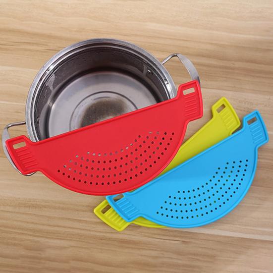 Abtropfgestell aus Silikon für Töpfe, Pfannen, Schüsseln, wiederverwendbar, Universalfilter, Pasta, Spaghetti, Hackfleisch, Fett, Gemüse, unverzichtbar für die Küche