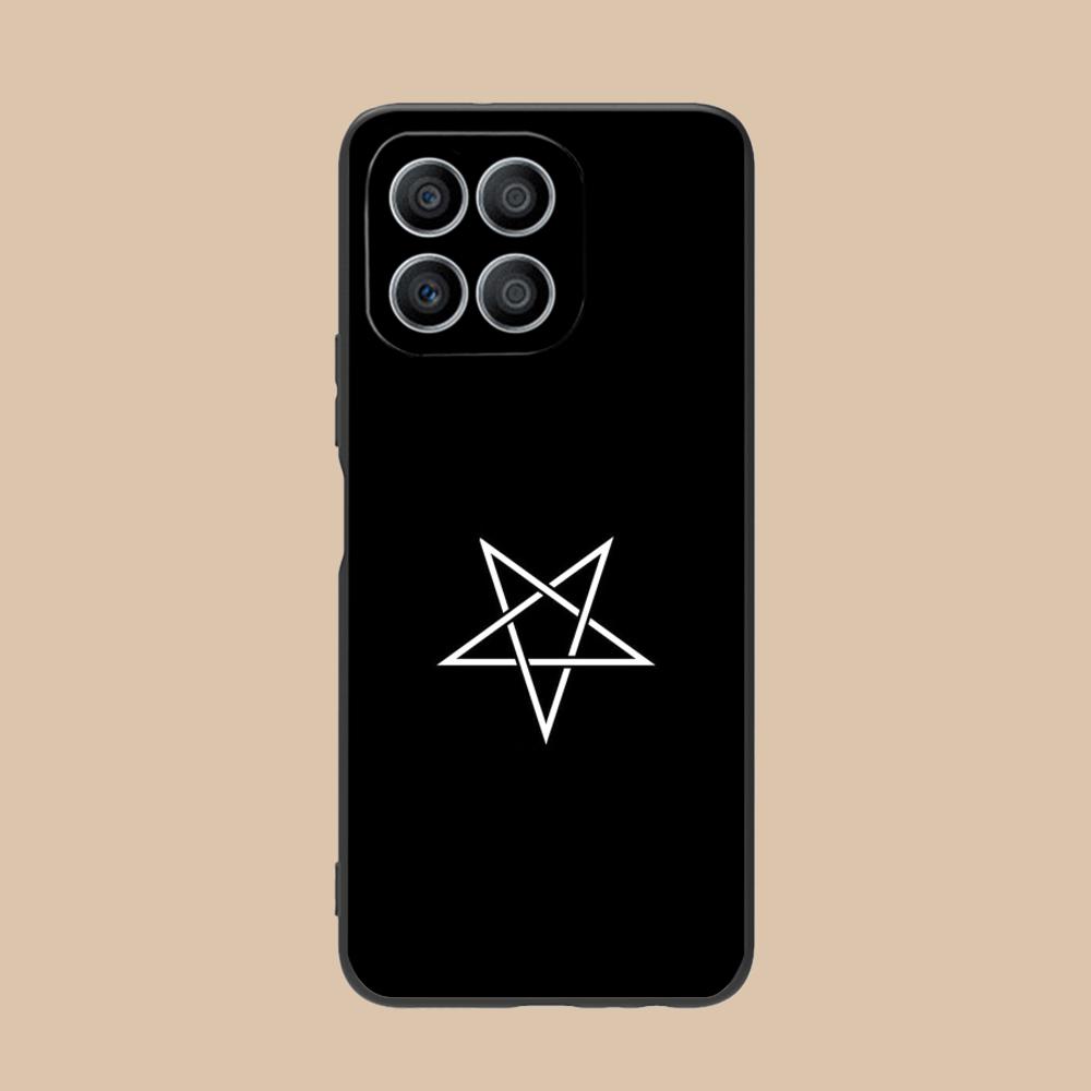 Aesthetic Pentagram Phone Case for Honor 90 80 70 60 50 30 20 10 9 8 7 Pro S SE Lite 5G Soft TPU Shockproof Cover