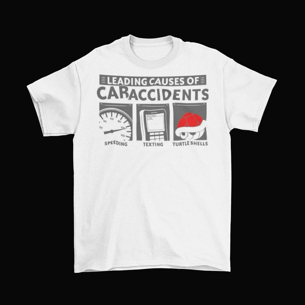 Mario Kart Accidents Red Shell T-Shirt Unisex Cotton Adult Sizes Nintendo New 3XL
