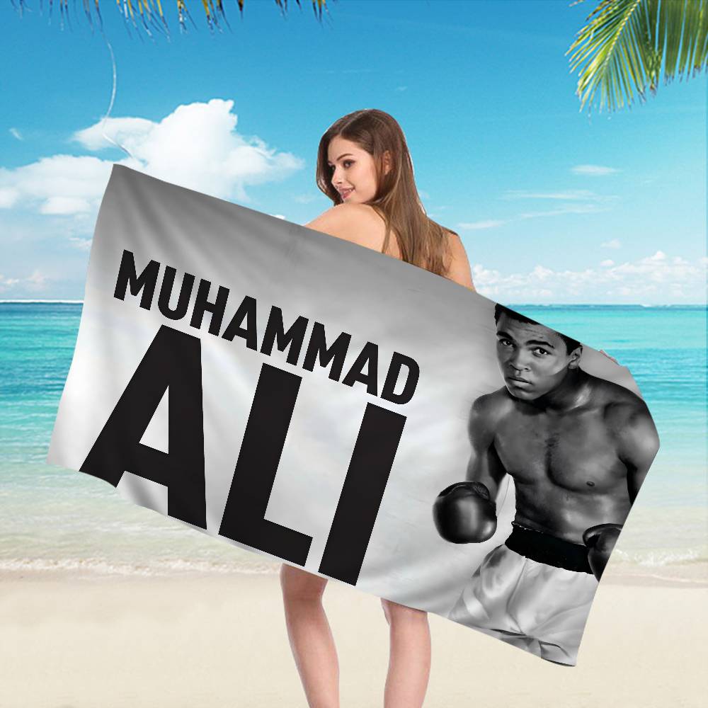 Boxer M-Muhammad Ali Microfiber Blanket Quick Drying Beach Towels Oversized Printing Super Absorbent Pool Towel Blanket
