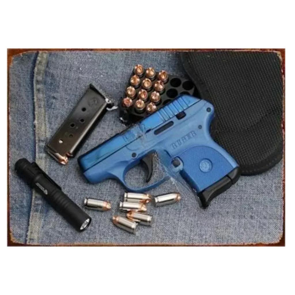 Exquisitely Designed Pistol Metal Signs: Embodying Military Sophistication, These Are the Ideal Wall Decor for Man Caves