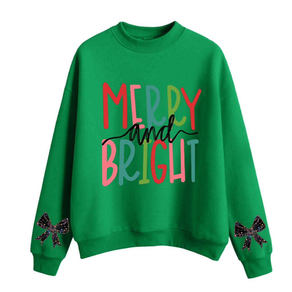 Women's Fashion Casual Round Neck Long Sleeve Christmas Printed Sweatshirt