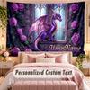 Dragon (1) Theme Wall Tapestry Customized With Name Text Personalized Hanging Tapestry For Bedroom Living Room Decor