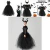Maleficent Childrens Halloween Costume Dress With Polyester Fabric For Girls Ages 3 To 8