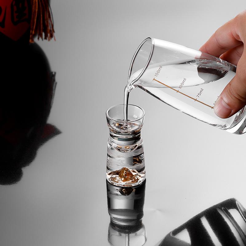Glass Wine Decanter Set: Includes White Wine Decanter with Handle, Small Wine Glasses, Shot Glasses, and Handleless 100ml Decanter