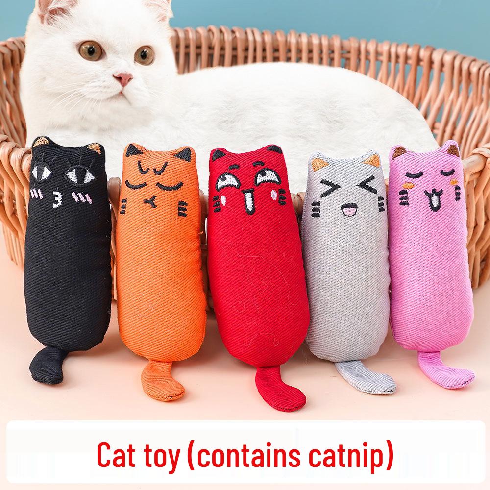 Mint Cat Toy - Cute, Wear-Resistant Teething Plaything in Pure Cotton