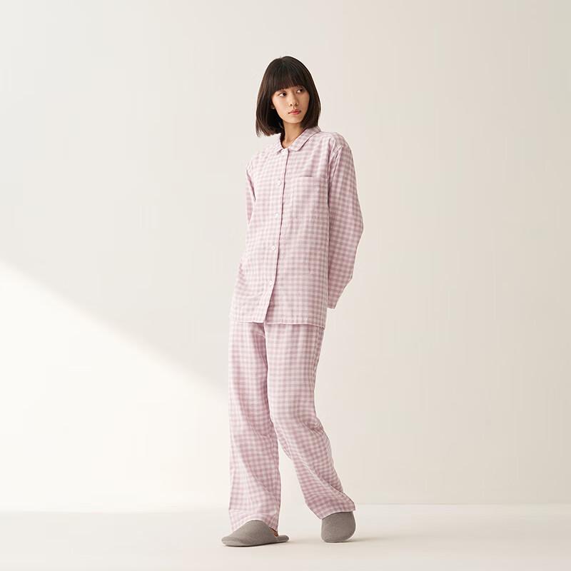 MUJI Women's Seamless Double Gauze Cotton Pajama Set
