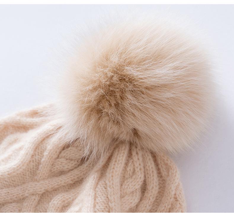 Warm Knit Cashmere Slouchy Hat: Versatile, Ear-Protective Head Covering for Autumn & Winter, Fits Large Circumferences