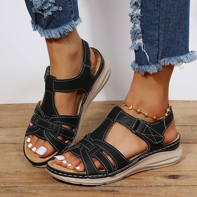 Plus Size Summer Sandals Women Open Toe Non -Slip Med Heels Beach Shoes Woman Comfort Light Platform Sandalias Mujer